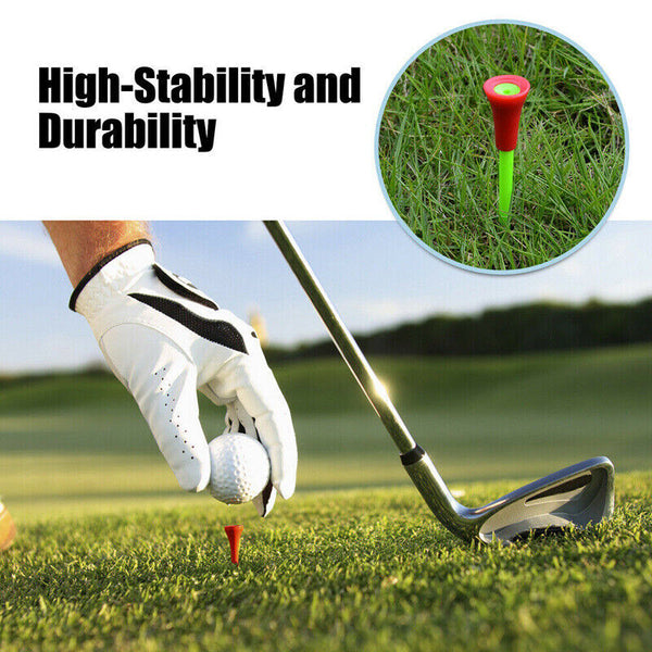 100Pack  83mm Golf Tees Multi Color Plastic With Rubber Cushion Top  Quality  AU