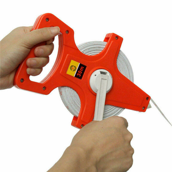 Tape measure 30M 50M 100M Fiberglass Open Reel Measuring Metric Imperial new AU