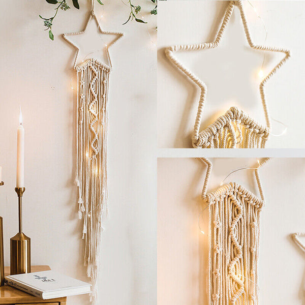 Wall Hanging Kids Room Nursery Dreamcatcher Moon Star Handmade Dream Catcher