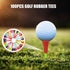 100Pack  83mm Golf Tees Multi Color Plastic With Rubber Cushion Top  Quality  AU