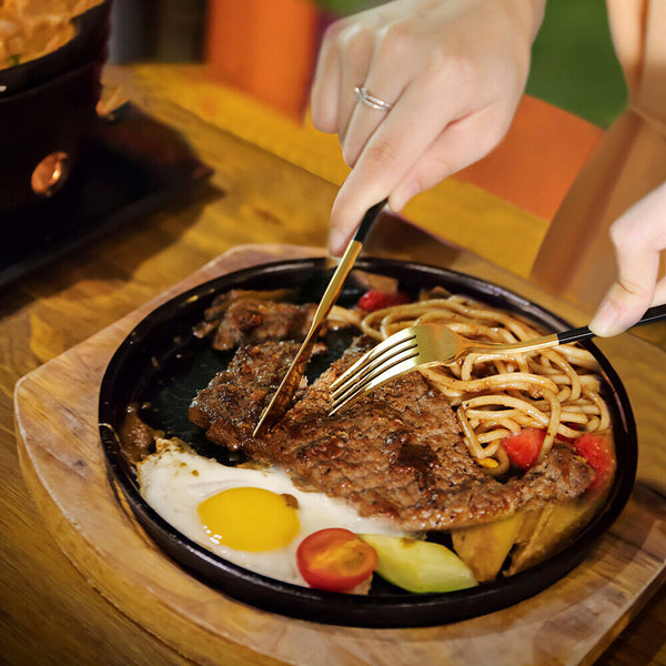 4pcs Cutlery Set Stainless Steel Spoon Fork Knife Chopsticks Kit Travel Gift