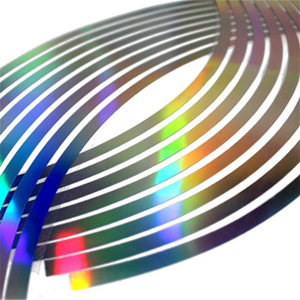 Motorcycle Car Rim Stripe Wheel Decal Tape Stickers Strips Reflective Car Bike