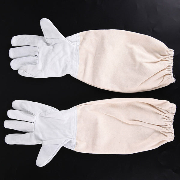 Goatskin Protective Bee Keeping & Vented Long Sleeves Beekeeping Gloves XL/XXL
