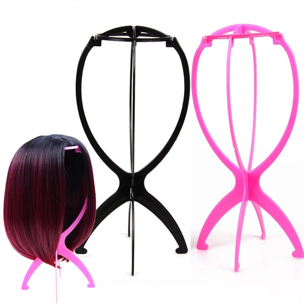 Stand Stable Wig Holder Durable Folding Hat Cap Display Tool Wig Hair 4colours