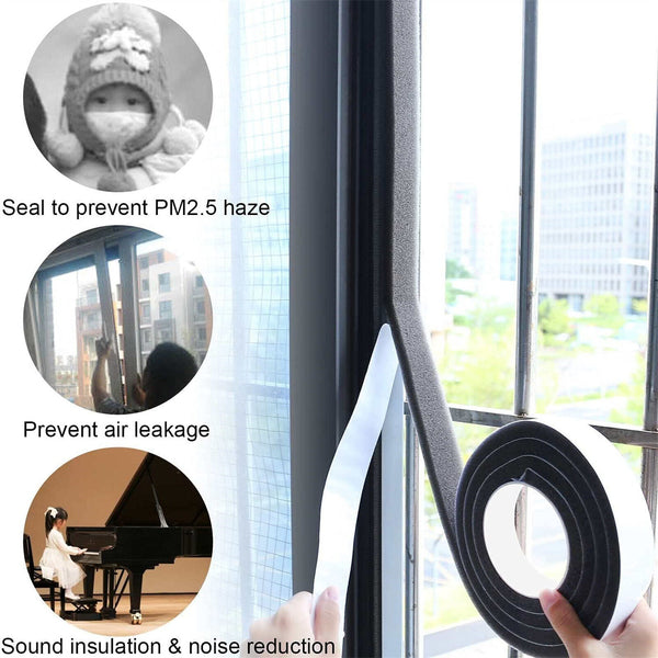 Foam Seal Weather Strip Foam Tape Door Window Draught Excluder Self Adhesive 5M