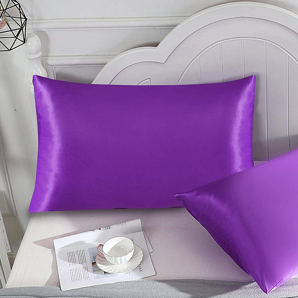2xSatin PillowCase Bedroom Pillowcase Cushion Covers Home Decor Standard new
