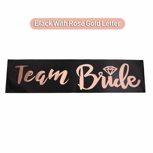 3 Colours Gold Team Bride Hens Party Sash Sashes Night Bachelorette Bridal AUS