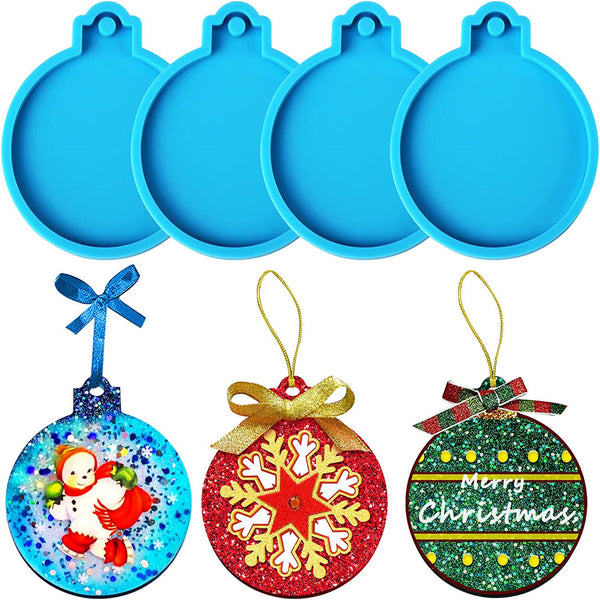 Christmas Bauble Silicone Mould Resin Mold Plain Round Circle DIY Crafts