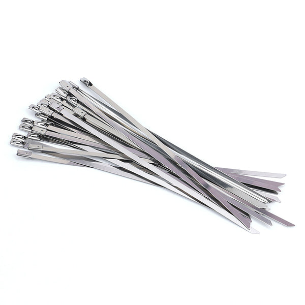 100X Stainless Steel Cable Ties SS304 Marine Grade Zip Strap Locking Wrap 3 Size