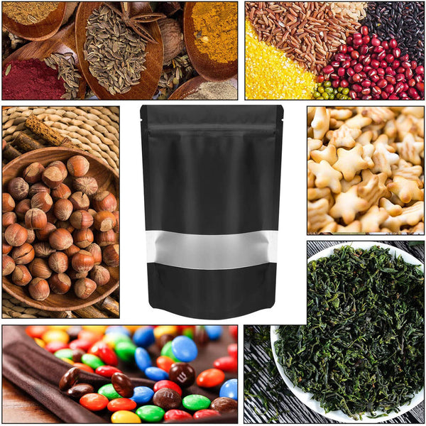 100PCS Aluminum Foil Mylar Food Packaging Zip Seal Bags Stand Up Pouches Bags AU