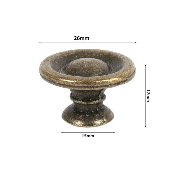 Vintage Handles Cabinet Drawer Cupboard Door Iron Knob Antique Brass Pull