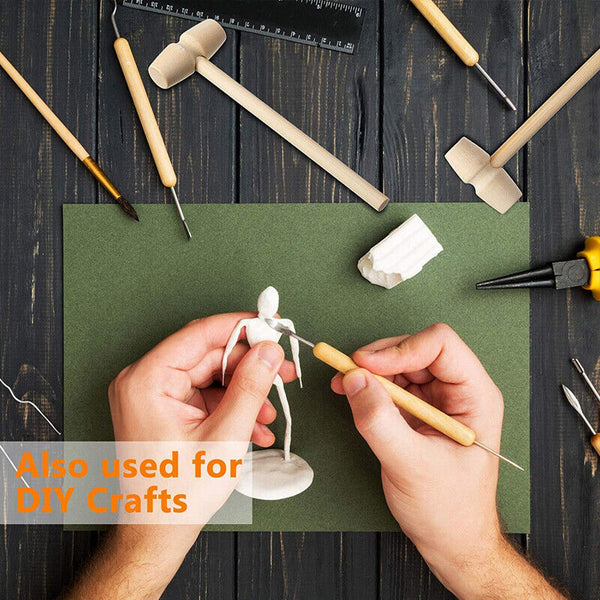 1-50X Wooden Mini Hammer Mallet Kids Flat Head Toy Carving DIY Ornaments Toy AU