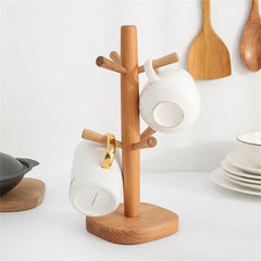 Tree Rack Wooden Mug Stand Coffee Tea Cup Holder Storage Rack Hanger HomeKitchen