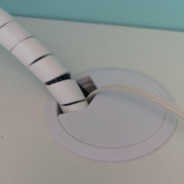 12pcs Computer Desk Table Grommet Cable Tidy Surface Port Wire Hole Cover 50mm