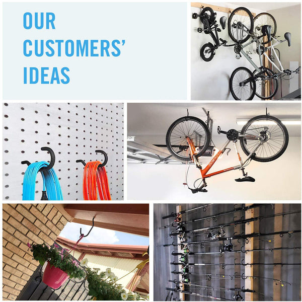 4PCS Garage Storage Rack Bike Bicycle Hooks Hanger Hook Mount Stand Wall Mounted