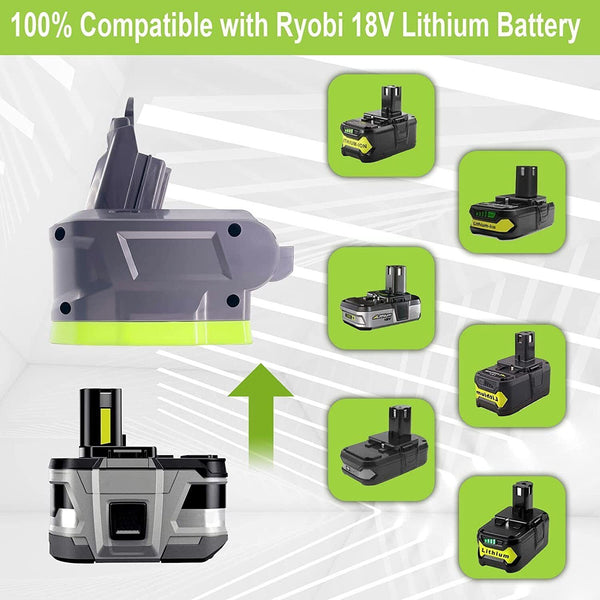 For Ozito Ryobi ONE+ 18V Li-on Battery Adaptor To Dyson V7 V8 V6 Vacuum Adapter - Lets Party