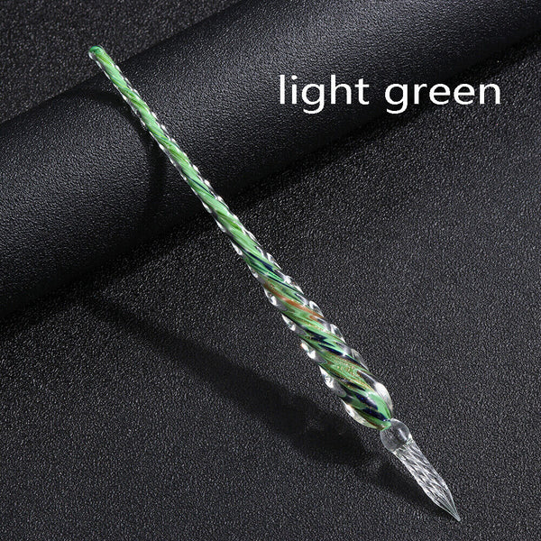 1/2X Glass Dipping Dip Fountain Pen Crystal Signature Ink Filling Calligraphy AU