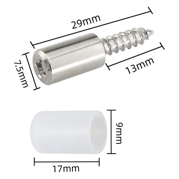 12PCS Shelf Pins Sturdy Metal Shelf Bracket Screws Pegs with Self-tapping Screw