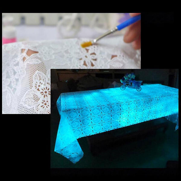 8 Colours Luminous Glow in the Dark Powder Glitter Fluorescent Nail Pigment AU