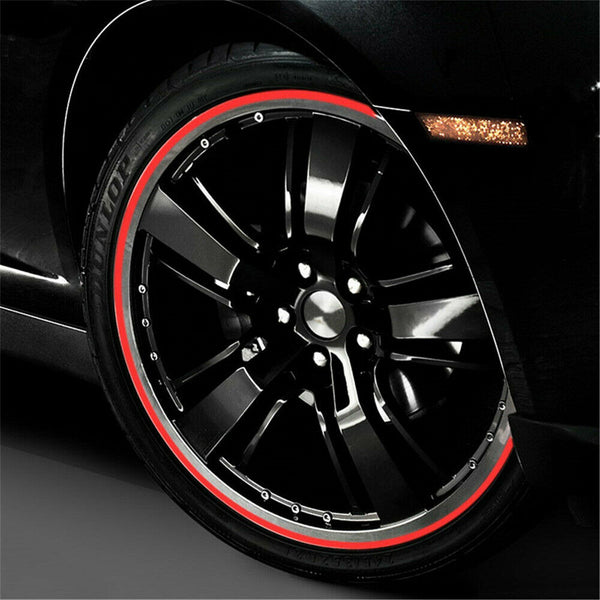 Motorcycle Car Rim Stripe Wheel Decal Tape Stickers Strips Reflective Car Bike