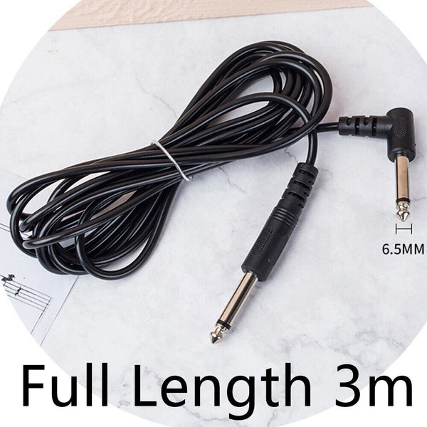 2PCS Electric Guitar Lead Cord Cable Jacks For Amp Pedals Instrument 3M