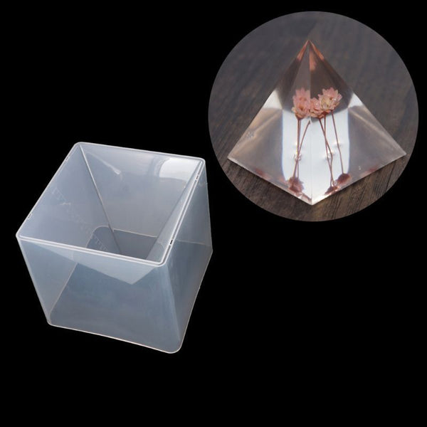Large Pyramid Shape Silicone Mould Resin Epoxy Casting Jewelry Craft Tools 15cm