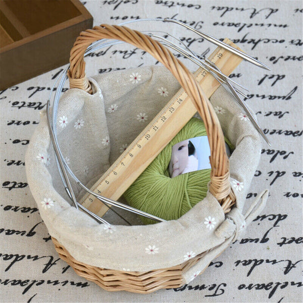 11pcs 80cm Circular Knitting Needles Set Stainless Size 1.5mm to 5mm AUS STOCK - Lets Party