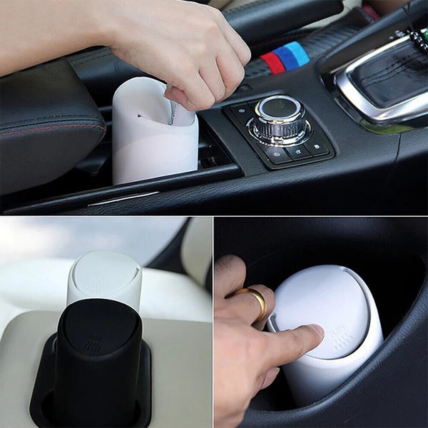 Auto Car Trash Garbage Dust Bin Storage Can Box Container Mini Waste Holder