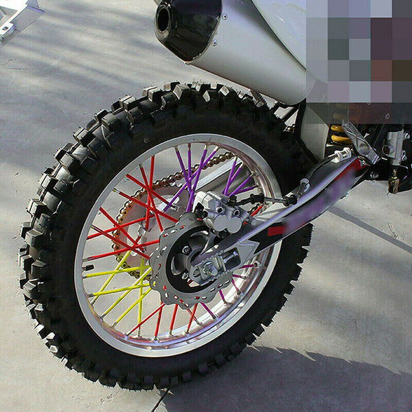 72PCS Wheel Spoke Wrap Sleeves Mountain Bike Bicycle MTB Wraps Skins Covers AU