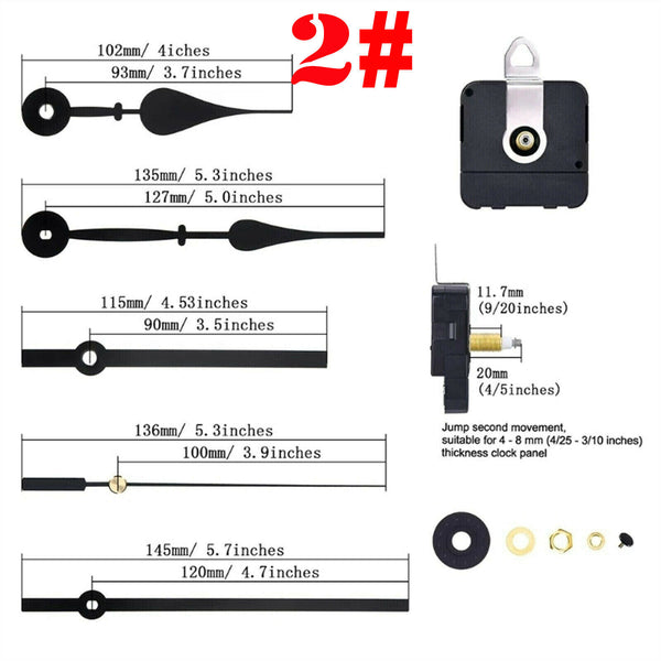 Silent Quartz Movement Wall Clock Motor Mechanism Long Spindle Repair Kit Sel AU