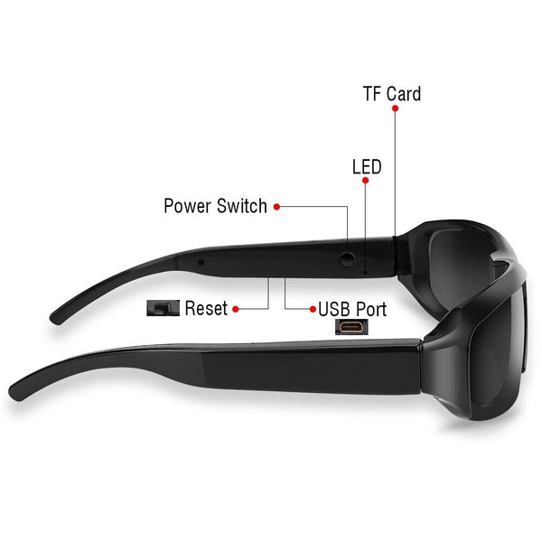 1080P Mini HD Spy Camera Glasses Hidden Eyeglass Sunglasses Cam Eyewear DVR AU 7342939157015 - Lets Party