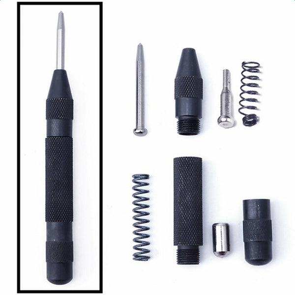 125mm Automatic Centre Punch Adjustable Spring Loaded Metal Drill Tool Bodied AU