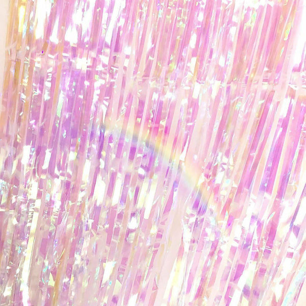 Metallic Tinsel Curtain Foil 2m 3m Backdrop HenParty Birthday Wedding Decoration