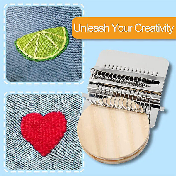 Mini Loom Speedweve Weave Tool Hooks Darning Machine Tool Handmade AU