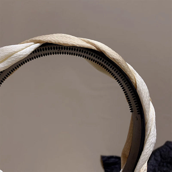 Women Headband Twist Hairband Bow Knot Cross Tie Wide Headwear Hair Band Hoop