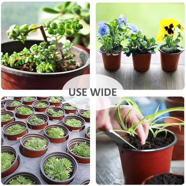 100x Plastic Plant Flower Garden Pots Nursery Seedlings Pot Growing Container AU