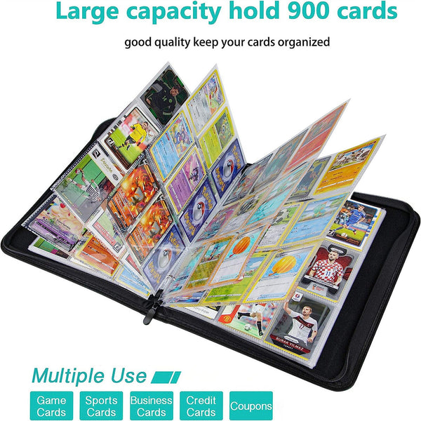 900 Pockets Card Album Spots Binder Book Card Collectors Holder Case For Cards