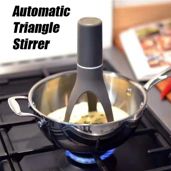 Automatic Triangle Food Egg Stirrer Kitchen Cooking Sauce Stir Mixer Whisk Stirr