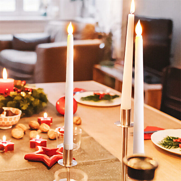 LED Flameless Taper Candles Battery Operated Light Lamp Party Wedding AU