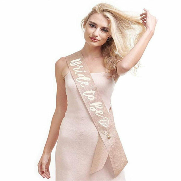 Bride To Be Hen Sash Veil Tiara Hens Night Bridal Shower Accessories Glitter