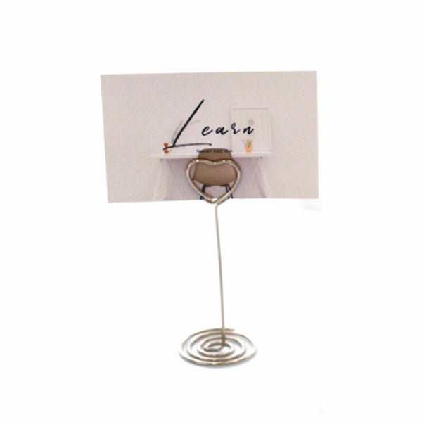 10pcs Wedding Heart Card Stand Number MEMO Place Holder Clip Name Table Shaped