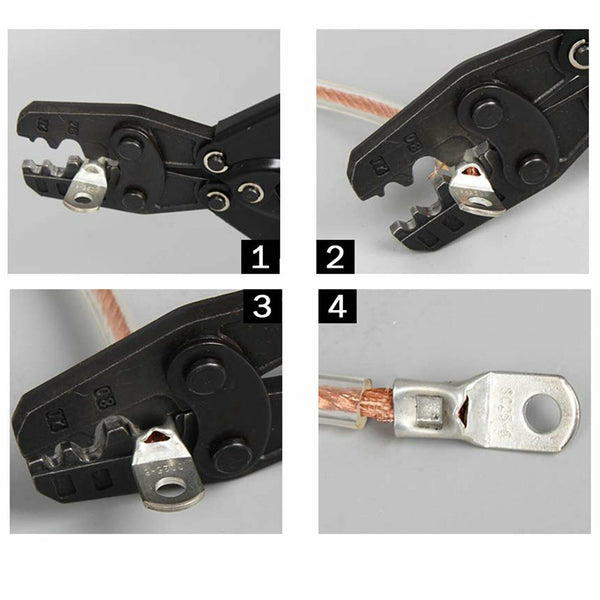 10PCS SC16-6 Copper Cable Lugs Wire Lug Battery Terminal Crimper Connector Kits