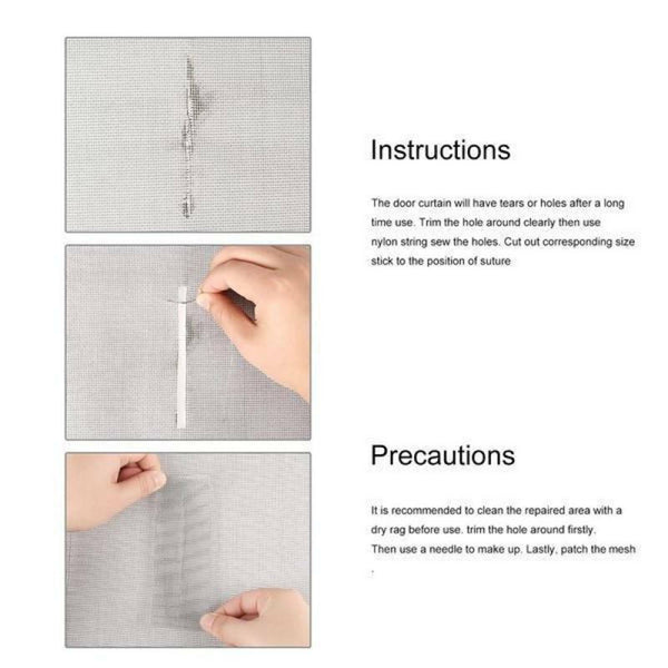 2M Self Adhesive Strong Fly Screen Insect Repellent Repair Tape Window Door AU