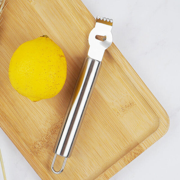 Lemon Zester Grater Knife Tool Stainless Steel with Channel Garnish Citrus Lime