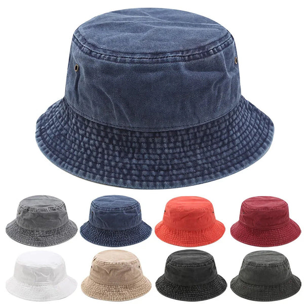 Unisex Adults WASHED COTTON Outdoor Camping Sports Bucket Hats Fisherman Hat AU
