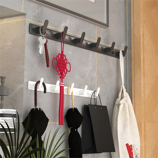 Hooks Key Coat Clothes Door Holder Rack Hook Aluminum Wall-Mounted Hanger