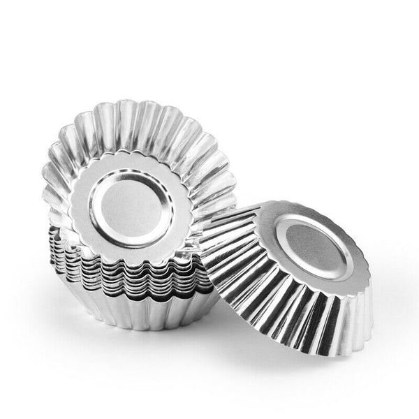 20PCS Cake Cups Circular Tins Pie Egg Tart Mould Mold Plate Baking Tool Cupcake