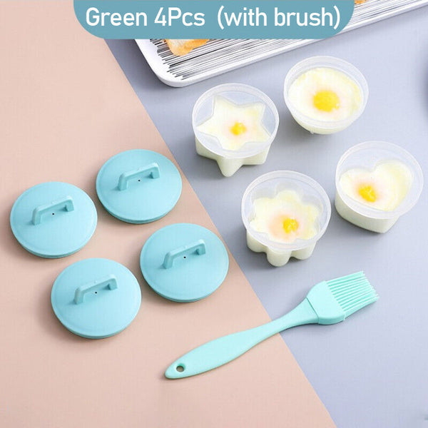 4PCS Boiled Egg Boiler Cups Cooker Poacher Steamer without Shell Sep08