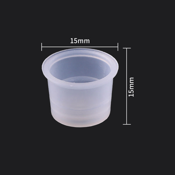 S/M Tattoo Supplies Plastic Ink Cups Pigment Caps Vari 9/12/mm