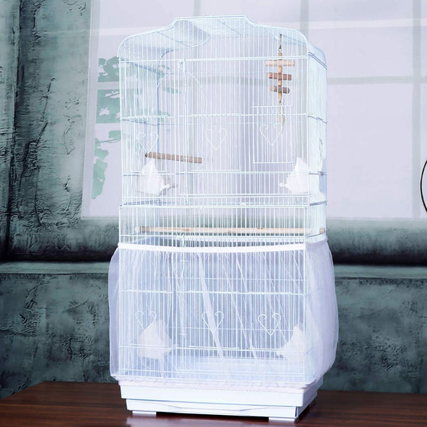 Bird Cage Seed Catcher – Mesh Skirt Guard for Parrot Cages